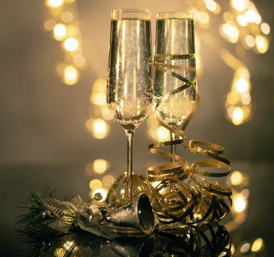 foto af champagne glas